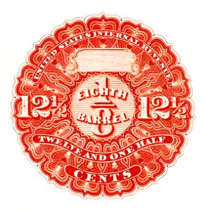 US-Stamp-Beer-1867-121⁄2 cents (1⁄8 barrel)