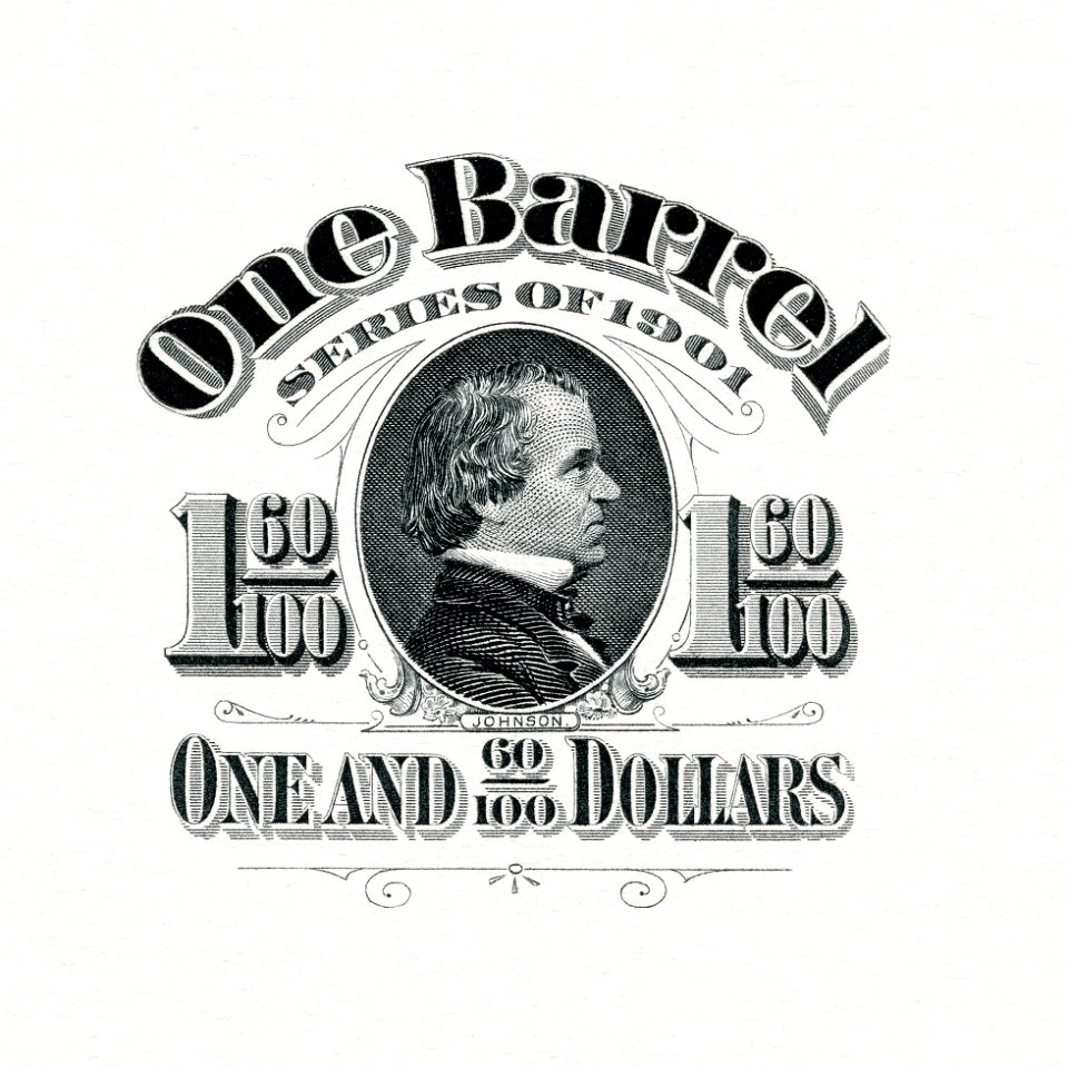 US-Stamp-Beer-1901-$1.60 (1 barrel) (partial proof)