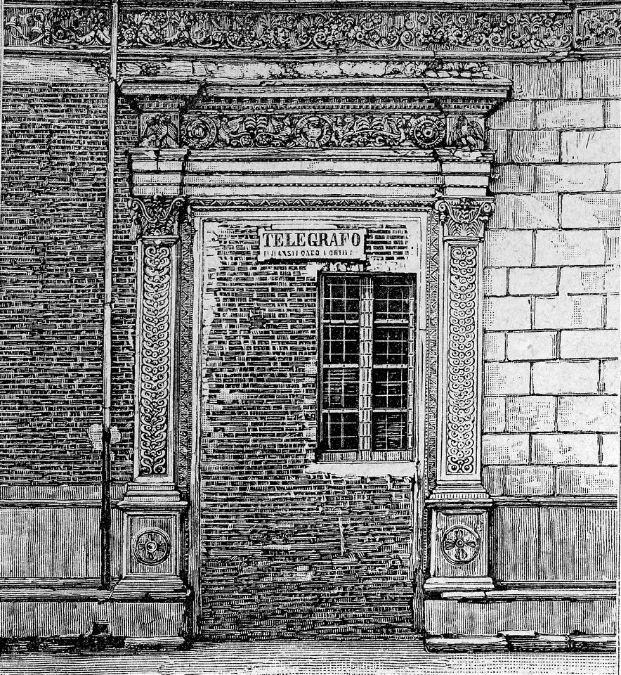 Urbino – Palazzo Ducale, una delle porte esterne (xilografia)