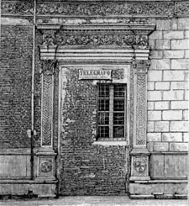 Urbino – Palazzo Ducale, una delle porte esterne (xilografia)