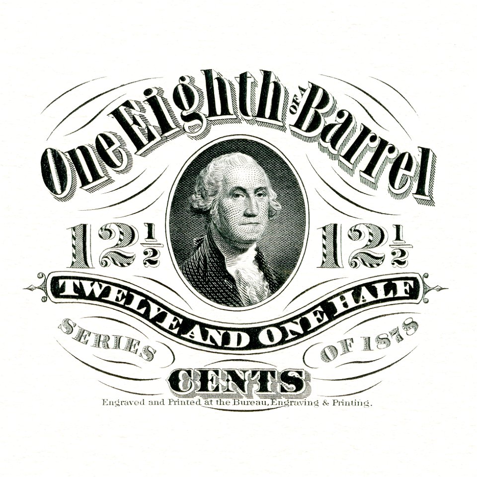 US-Stamp-Beer-1878-121⁄2 cents (1⁄8 barrel) (partial proof)