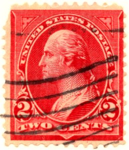 US stamp 1894 2c Washington. Free illustration for personal and commercial use.