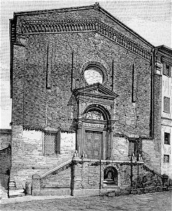 Urbino – Facciata della chiesa di San Domenico (xilografia)