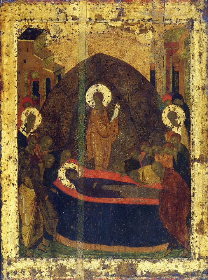 Uspenie Bogomateri Moskva 1425 1427 gg. 88 66 sm Troitckij sobor Svyato-Troitckoj Sergievoj Lavry