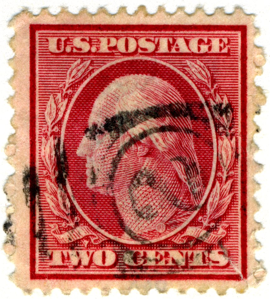 US stamp 1908 2c Washington