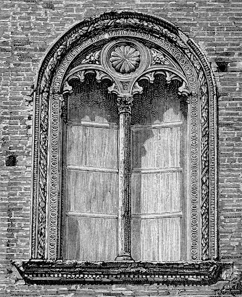 Urbino – Palazzo Ducale, una finestra (xilografia)