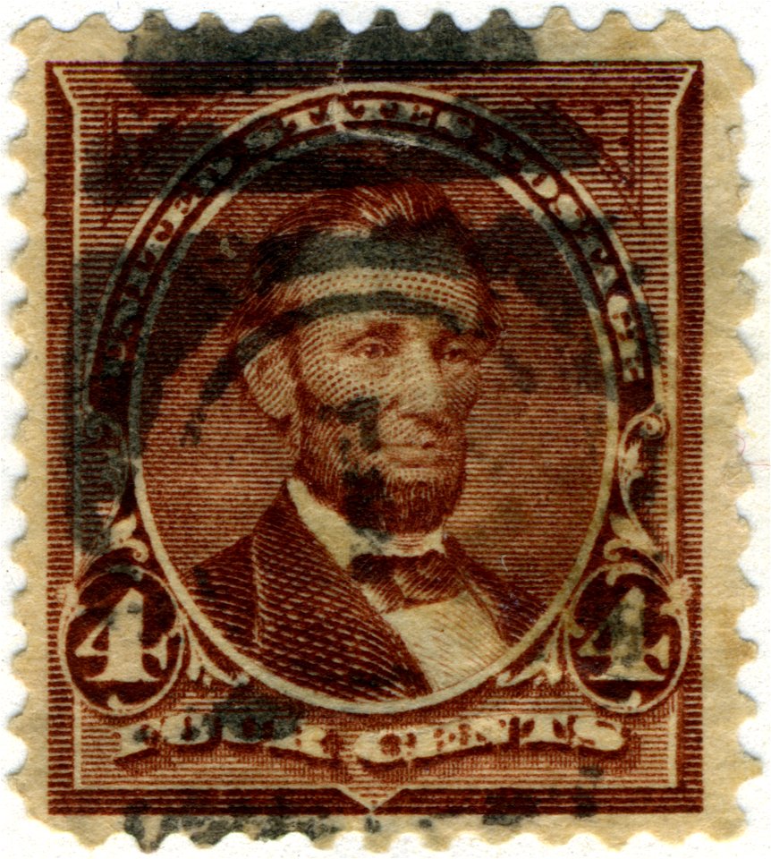 US stamp 1898 4c Lincoln