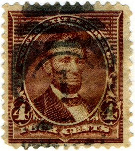 US stamp 1898 4c Lincoln