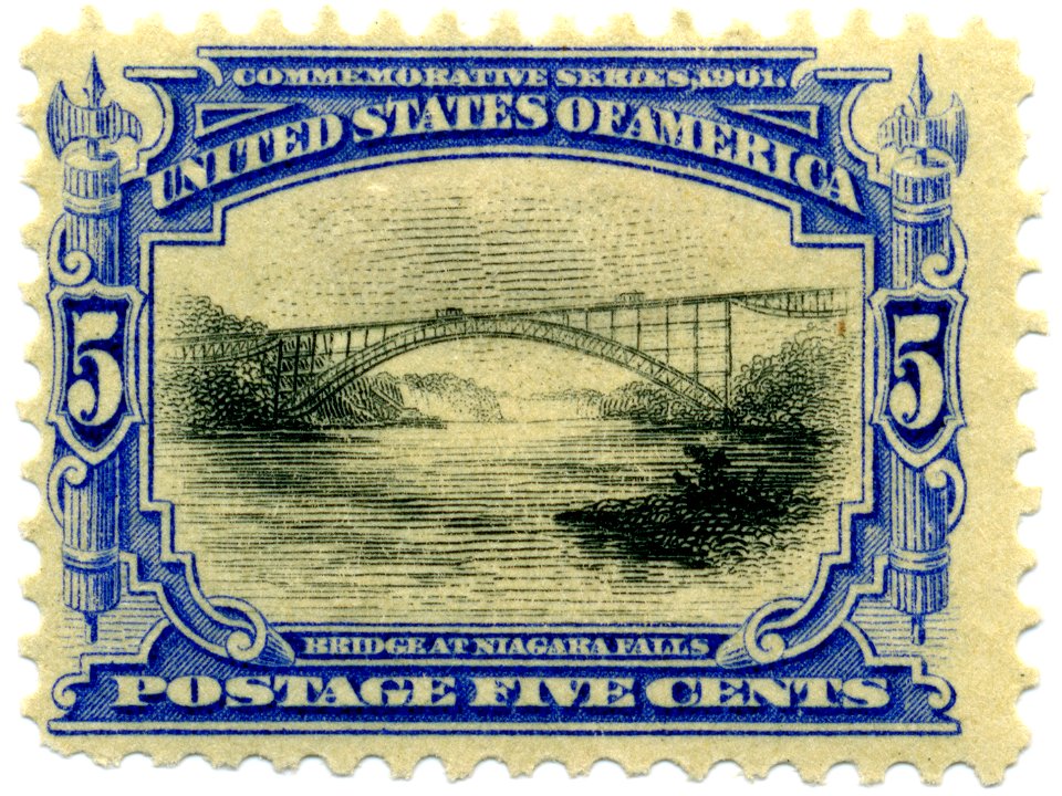US stamp 1901 Pan Am 5c Bridge at Niagara Falls