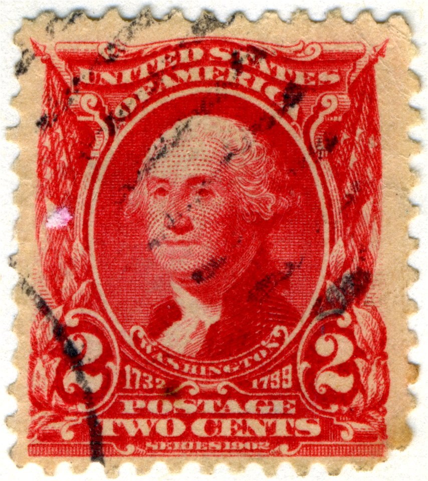US stamp 1902 2c Washington