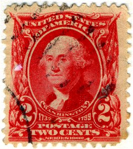 US stamp 1902 2c Washington. Free illustration for personal and commercial use.