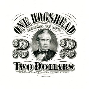 US-Stamp-Beer-1878-2 dollars (1 hogshead) (partial proof)