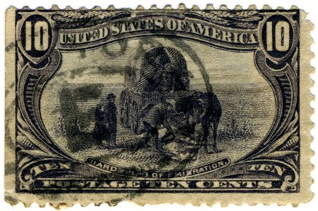 US stamp 1898 10c Hardships of Emigration