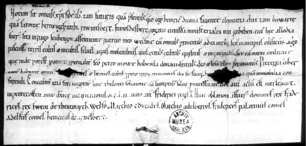 Urkunde Weißenau Heinrich der Löwen Merseburg 1152-05-19