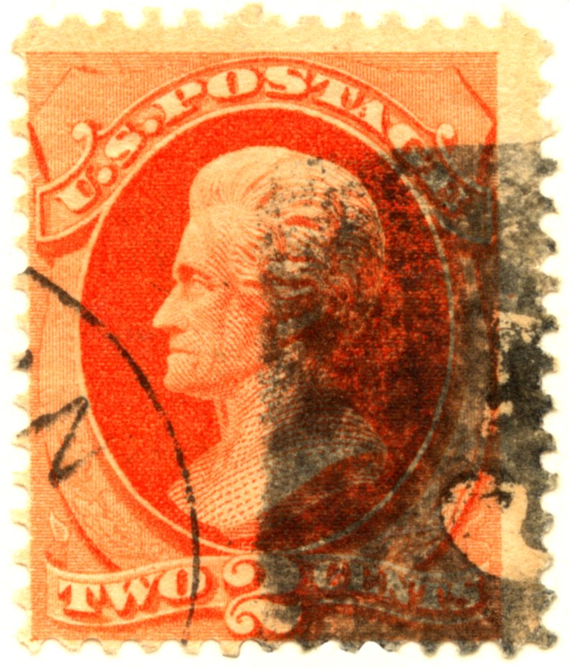 US stamp 1870 2c Jackson. Free illustration for personal and commercial use.