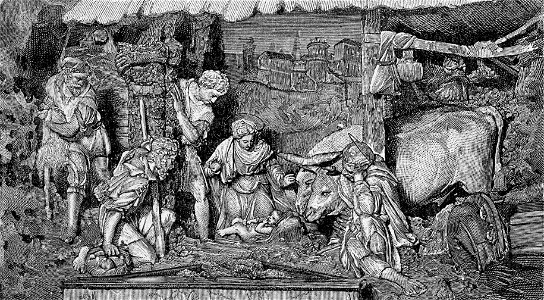 Urbino – Il presepio nella chiesa di San Giuseppe (xilografia)