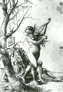 Urs Graf Basler Narr und Fiedlerin 1523