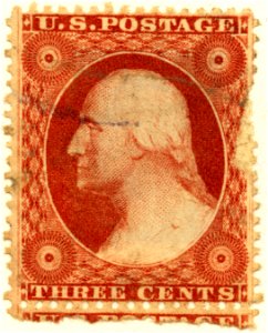 US stamp 1857 3c Washington
