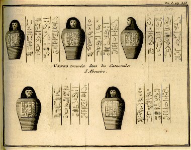 Urnes trouvées dans les catacombes d'Abousire - Lucas Paul - 1720