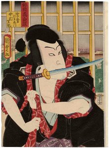 Utagawa Kunisada II - Actor Nakamura Shikan IV as Kumokiri Nizaemon