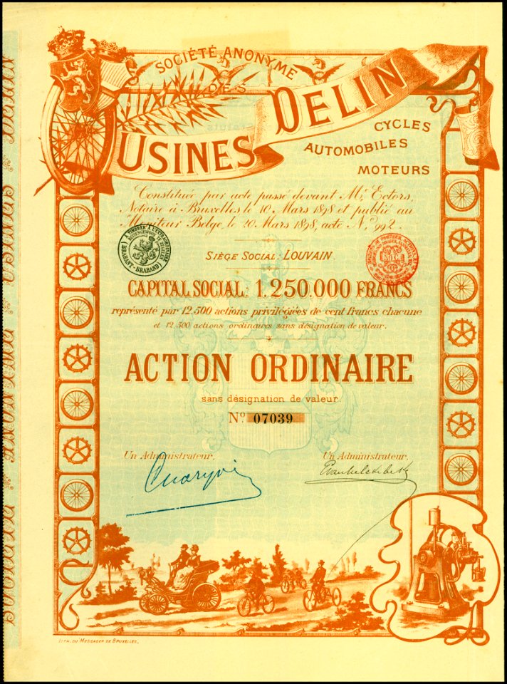 Usines Delin 1898
