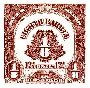 US-Stamp-Beer-1909-121⁄2 cents (1⁄8 barrel) (proof)