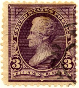 US stamp 1894 3c Jackson. Free illustration for personal and commercial use.