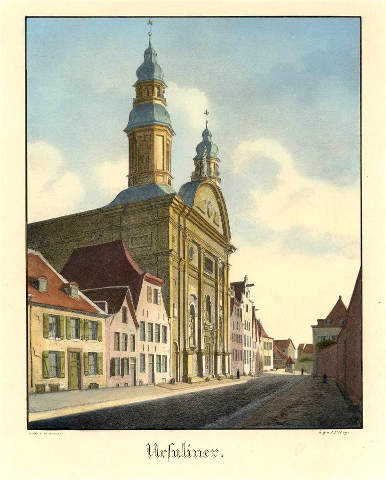 Ursuliner, Johann Peter Weyer (Zeichnung) und Anton Wünsch (Lithografie), 1827 (uncropped)