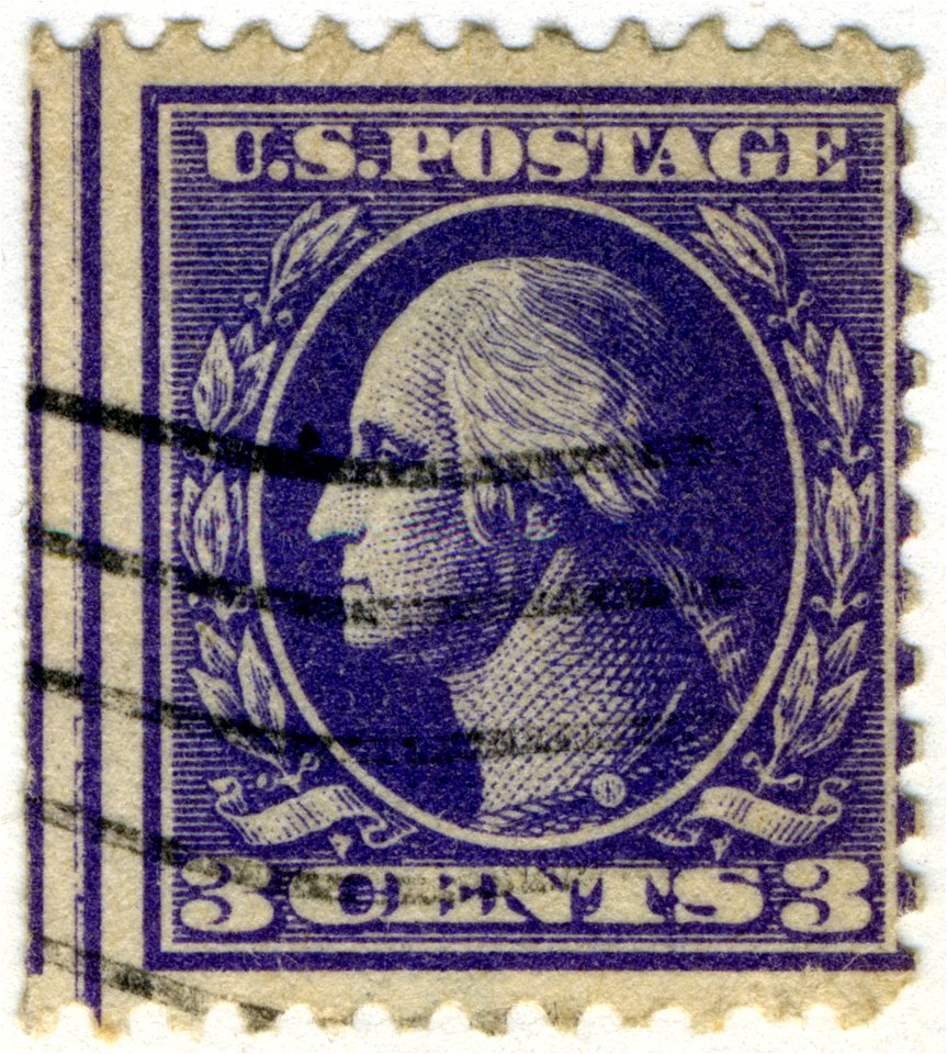 US stamp 1908 3c Washington