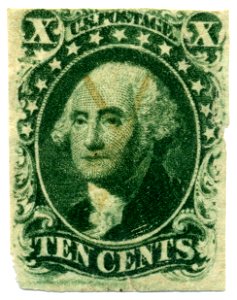 US stamp 1855 10c Washington