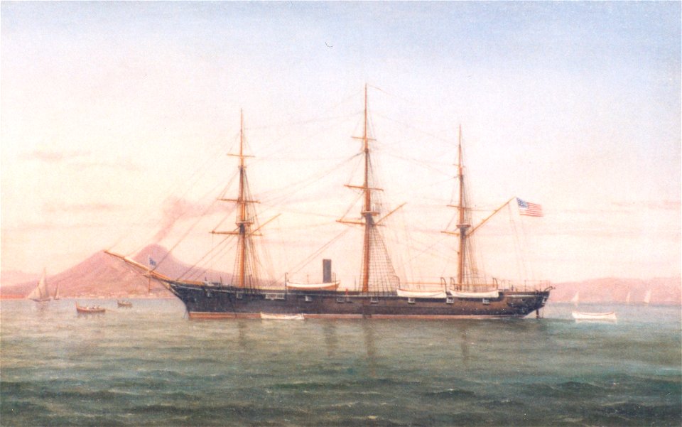 USS Kearsarge in the Bay of Naples, by Tomaso De Simone 3807