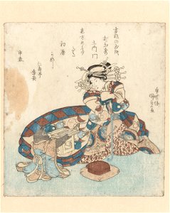 Aapje biedt een almanak aan een courtisane-Rijksmuseum AK-MAK-1580