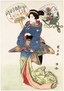 Utagawa Kuninao - Standing Beauty
