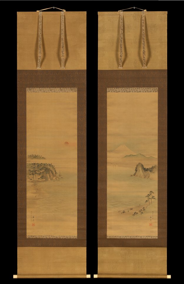 Utagawa Hiroshige - Shichirigahama and Enoshima - 2015.300.150a, b - Metropolitan Museum of Art