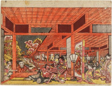Utagawa Toyoharu (18th century) Wada sakamori kusazuribiki no zu