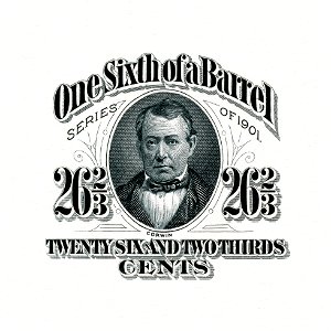 US-Stamp-Beer-1901-262⁄3 cents (1⁄6 barrel) (partial proof)