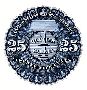 US-Stamp-Beer-1867-25 cents (1⁄4 barrel)