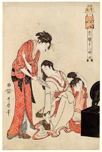 Utamaro (c. 1794) Seirō jūni toki tsuzuki - Uma no koku (MFA)