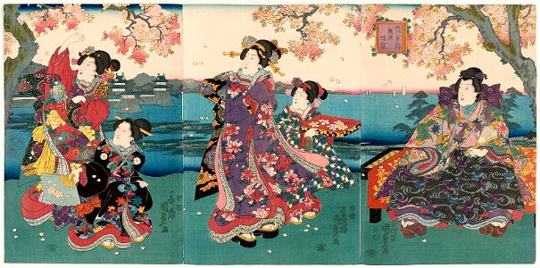 Utagawa Kunisada II - Clearing Weather at Awazu