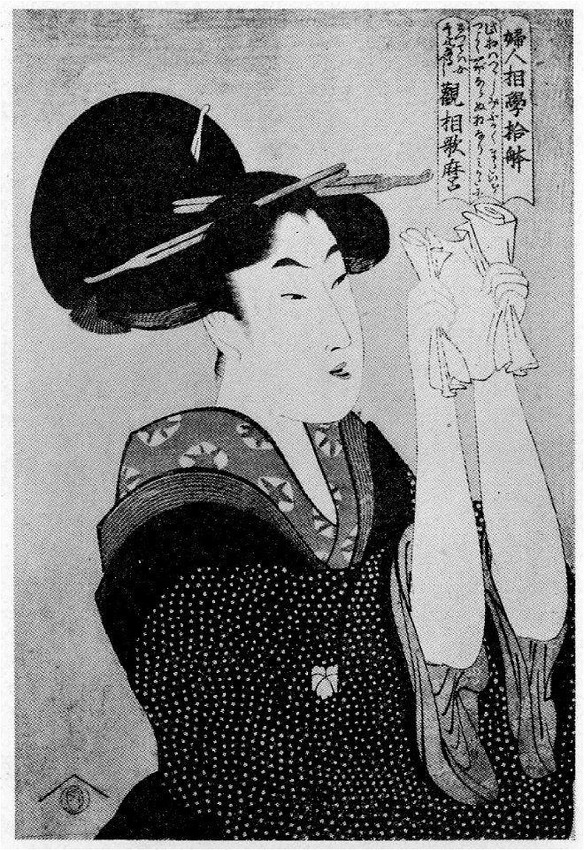 Utamaro (c. 1802–03) Fujin Sōgaku Jittai - Fumi-yomi