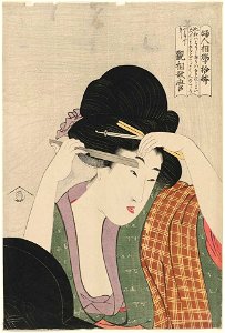 Utamaro (c. 1801–04) Fujin Sōgaku Jittai - Mayusori