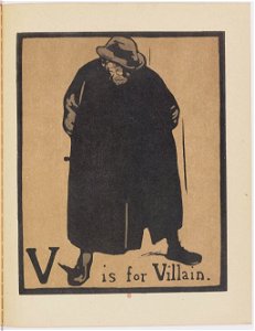 V is for Villain - An Alphabet by William Nicholson (1899)