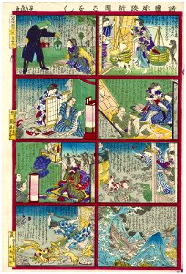 Utagawa Yoshifuji - Eight news stories (3)