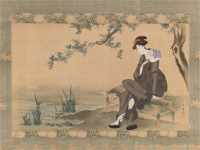 Utagawa Toyohiro - Woman Cooling Herself - 2018.21 - Metropolitan Museum of Art