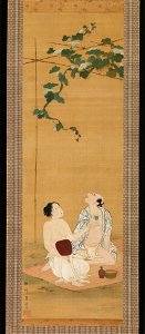 Utagawa Toyohiro - Enjoying the Evening Cool under a Gourd Trellis - 1975.268.129 - Metropolitan Museum of Art