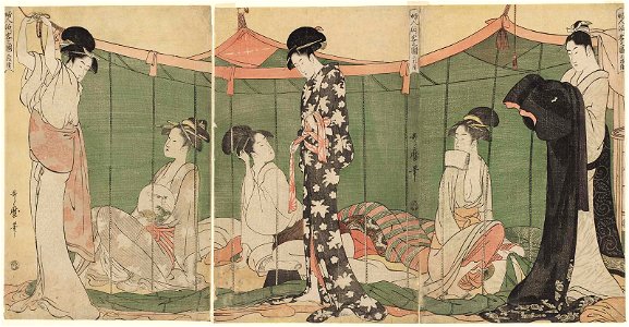 Utamaro (c. 1794–95) Fujin tomari-kyaku no zu (MFA)