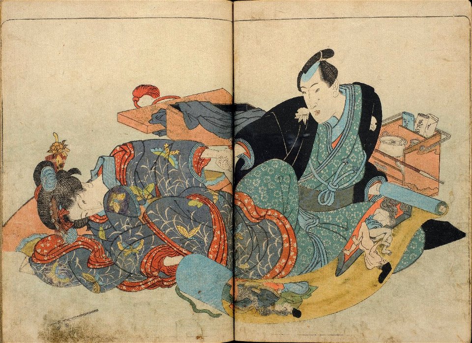 Utagawa Kunisada, Contemporary Views of the Four Seasons (Imayo shiki no nagame), Spring c. 1827