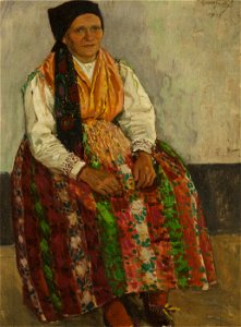 Vaclav Maly Frau in Tracht 1917
