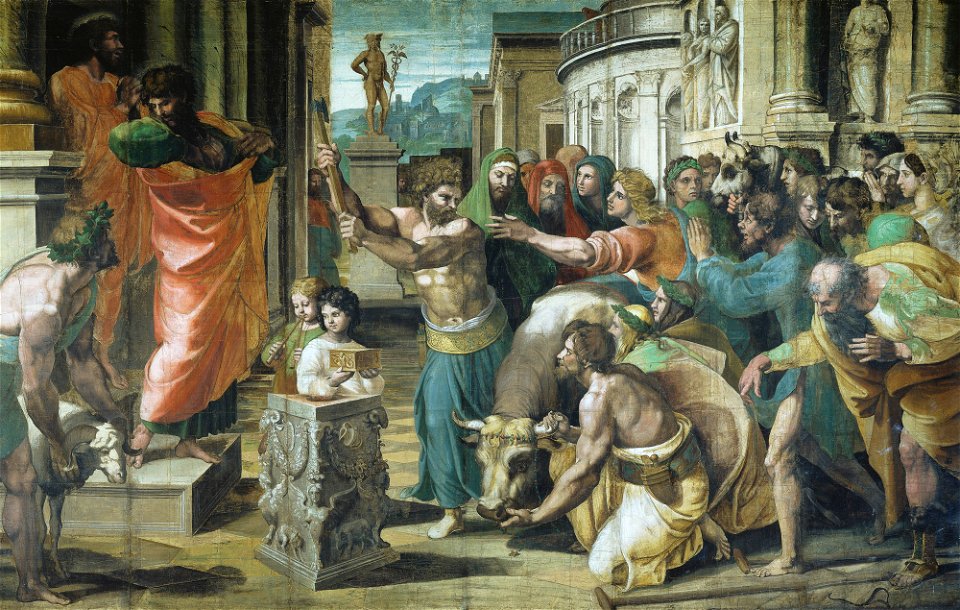 V&A - Raphael, The Sacrifice at Lystra (1515)