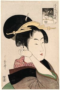 Utamaro (1795–96) Kōmei bijin rokkasen - Tatsumi Rokō